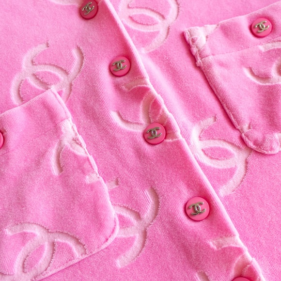 Iconic Chanel Vintage Spring 1996 Pink Velour Top - Picture 11 of 15